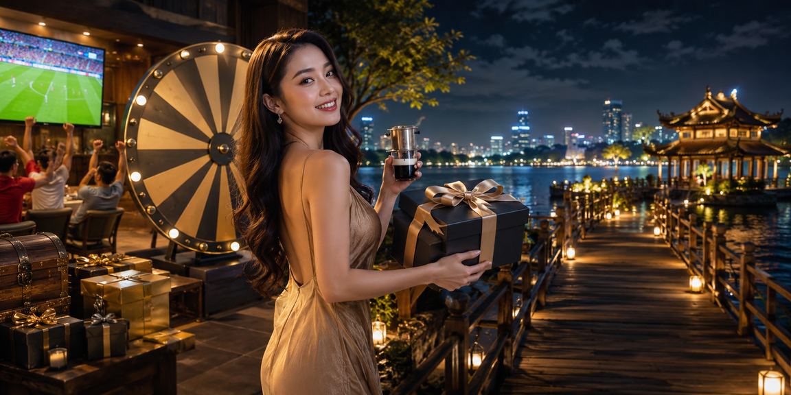 Người chơi tại Hà Nội ngồi quán cà phê xem màn hình roulette trực tuyến và thực hiện giao dịch nạp tiền